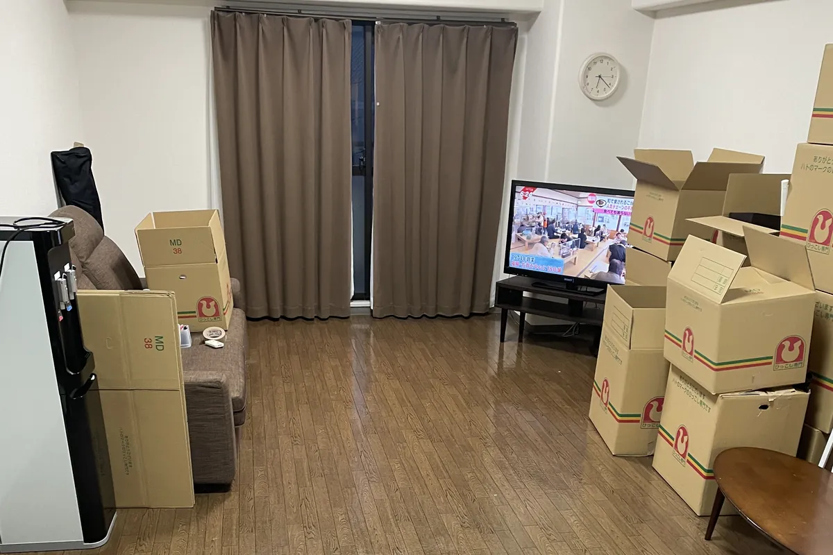 お片付け後：床が見えるようになった居室